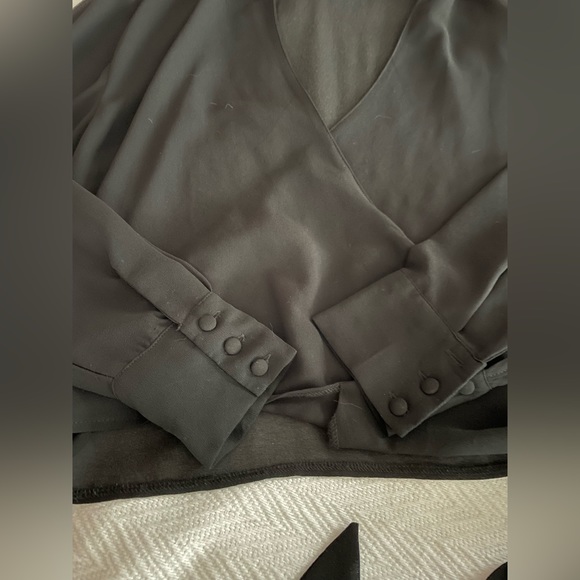 Nasty Gal Chiffon Cropped Wrap Blouse - Picture 7 of 9